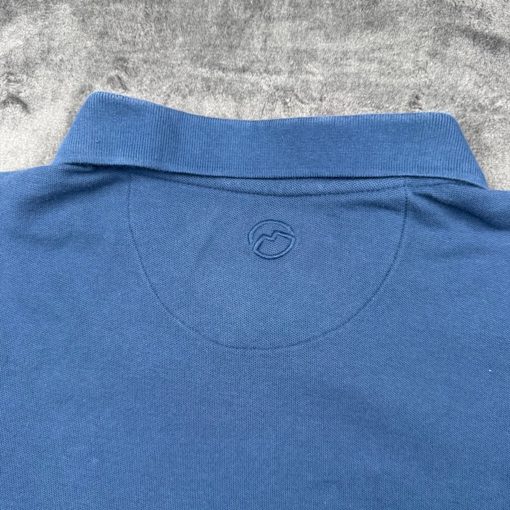 Magellan Outdoors Fish Gear Mens Blue Cotton Pique Polo Shirt L Classic Fit 0029 - Picture 9 of 10